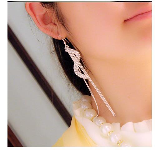 2026 New Gold Color Long Crystal Tassel Dangle Earrings for Women Wedding Drop Earring Fashion Jewelry Gifts