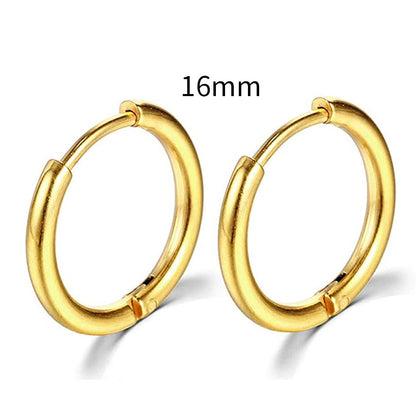 2026 New Simple Stainless Steel Small Hoop Earrings for Women Men Cartilage Ear Piercing Jewelry Pendientes Hombre Mujer