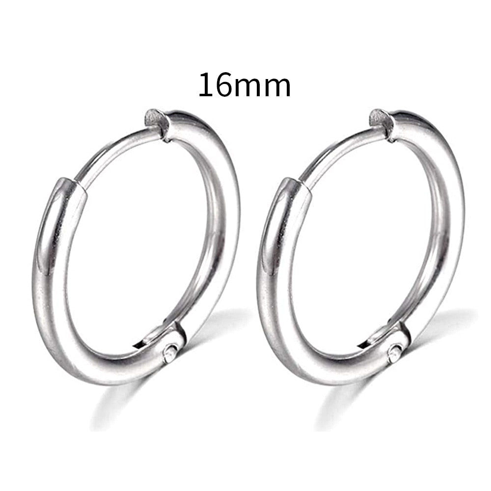 2026 New Simple Stainless Steel Small Hoop Earrings for Women Men Cartilage Ear Piercing Jewelry Pendientes Hombre Mujer