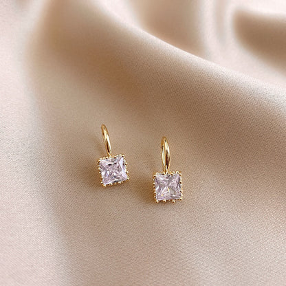 Cute Korean Earrings Heart Bling Zircon Stone Rose Gold Color Stud Earring for Women Fashion Jewelry 2026 New Gift
