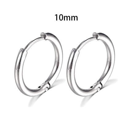 2026 New Simple Stainless Steel Small Hoop Earrings for Women Men Cartilage Ear Piercing Jewelry Pendientes Hombre Mujer