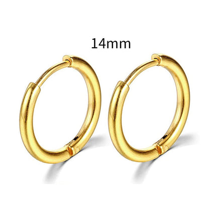2026 New Simple Stainless Steel Small Hoop Earrings for Women Men Cartilage Ear Piercing Jewelry Pendientes Hombre Mujer