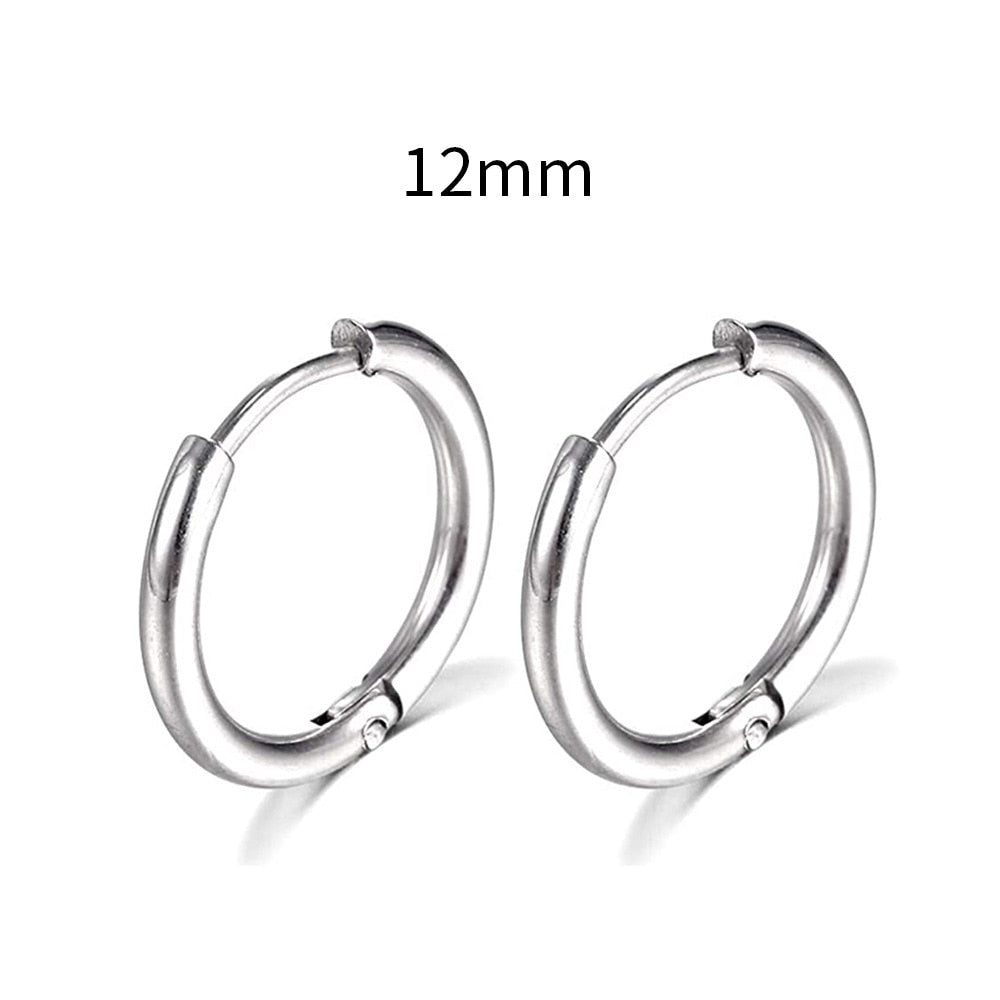 2026 New Simple Stainless Steel Small Hoop Earrings for Women Men Cartilage Ear Piercing Jewelry Pendientes Hombre Mujer