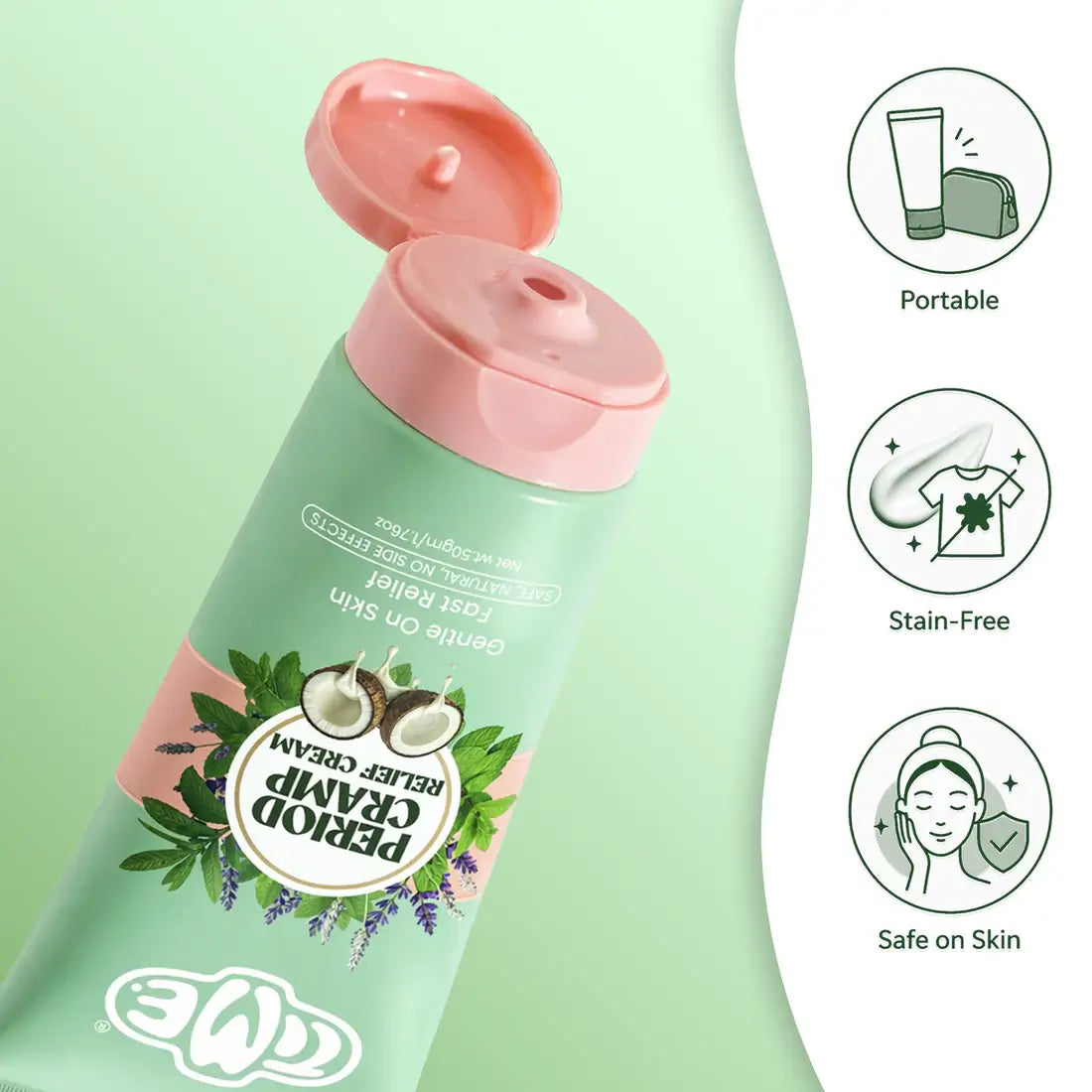 Period Pain Relief Cream for Menstrual Cramps – Natural Ayurvedic Formula